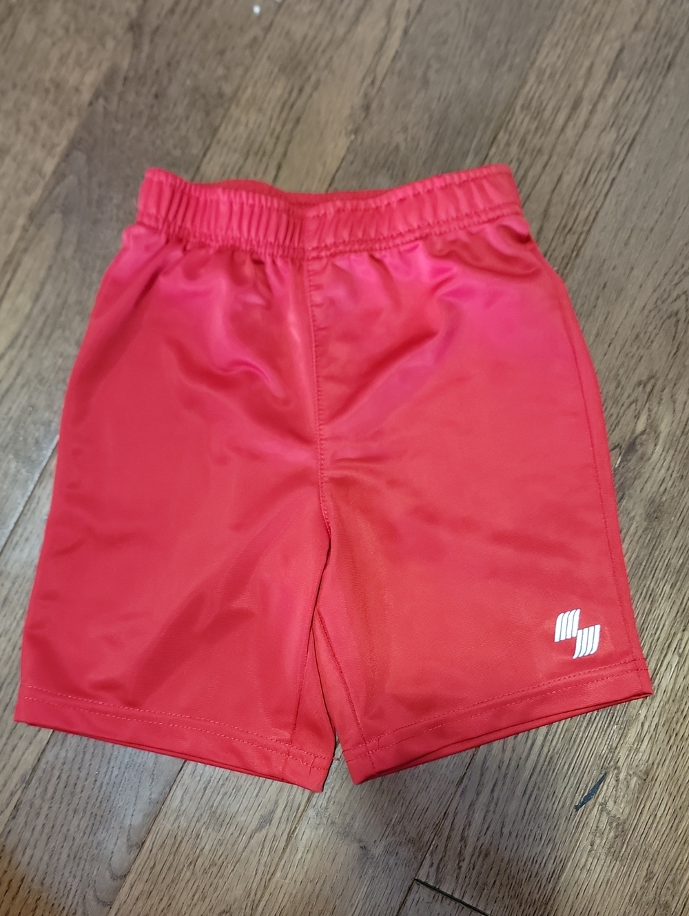 Kids Red Athletic Shorts with Elastic Waistband